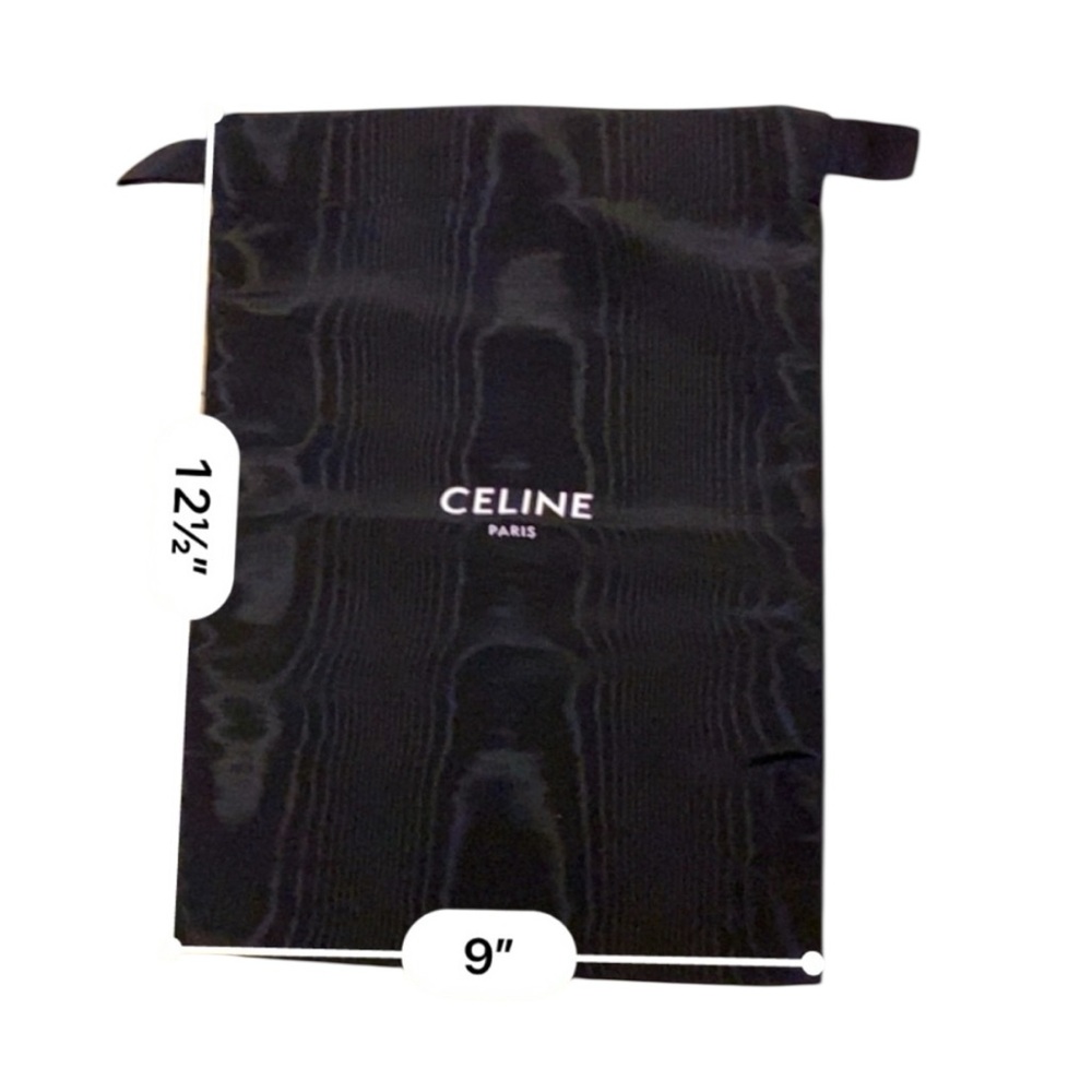 Celine Black Logo Dust Bag